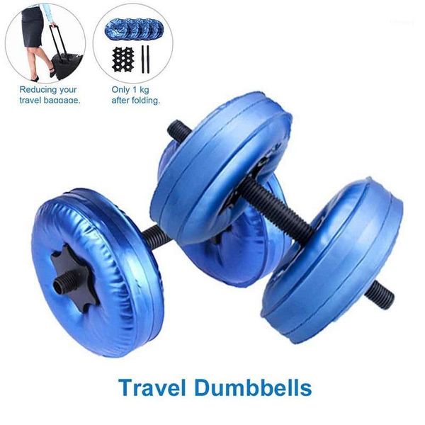 

2pcs/set portable adjustable 5-10kg water-filled dumbbell set gym home workout equipment pvc water injection dumbbells1