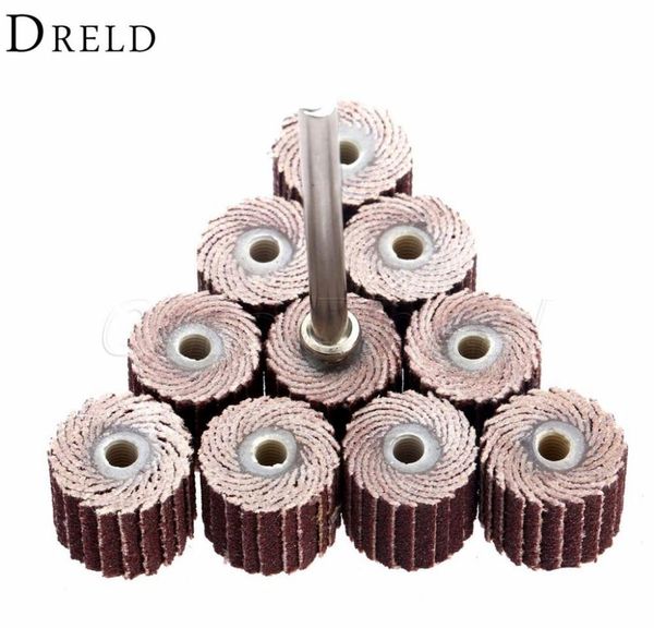 

abrasive tools dreld 10pcs dremel accessories 240-grit sanding flap disc grinding sanding flap wheels brush sand rotary tool 10 x 10x