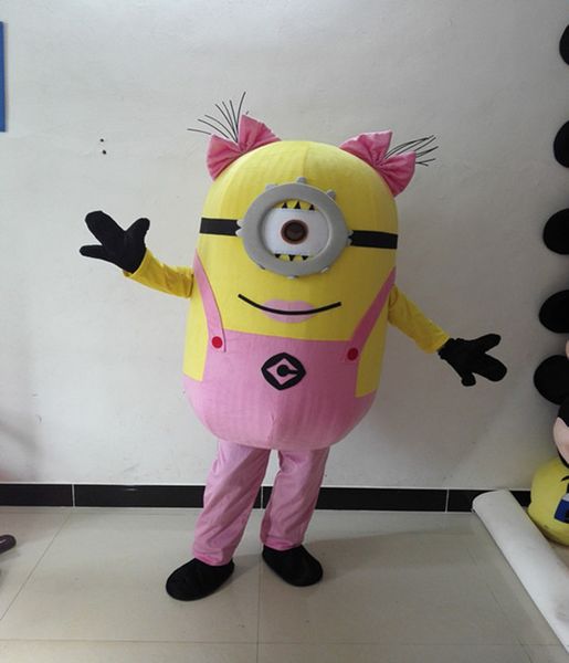 

little yellow man cartoon doll costume despicable me propaganda walking cos performance event props mascot costume, Red;yellow