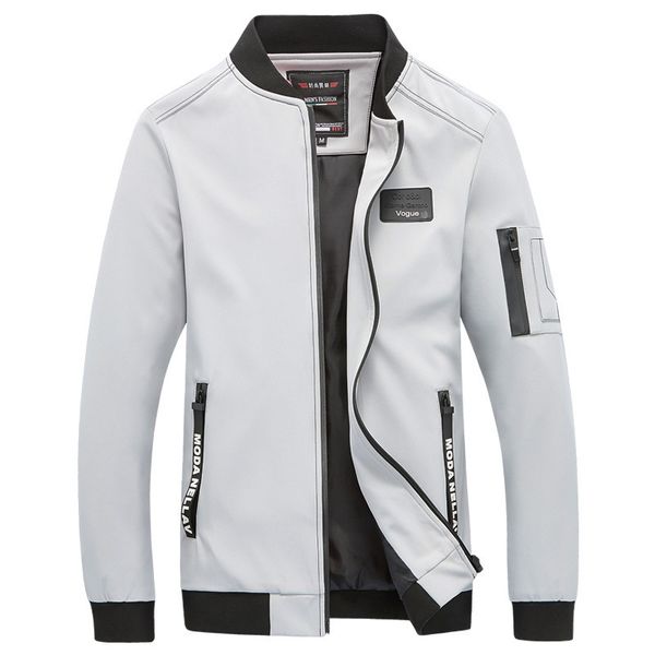 

men college casual jacket spring autumn male brand classic windbreaker thin varsity summer coat mens fashion overcoat 5xl 201118, Black;brown