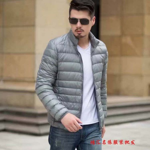 

new men's stand collar down jaet in autumn and winter, Black