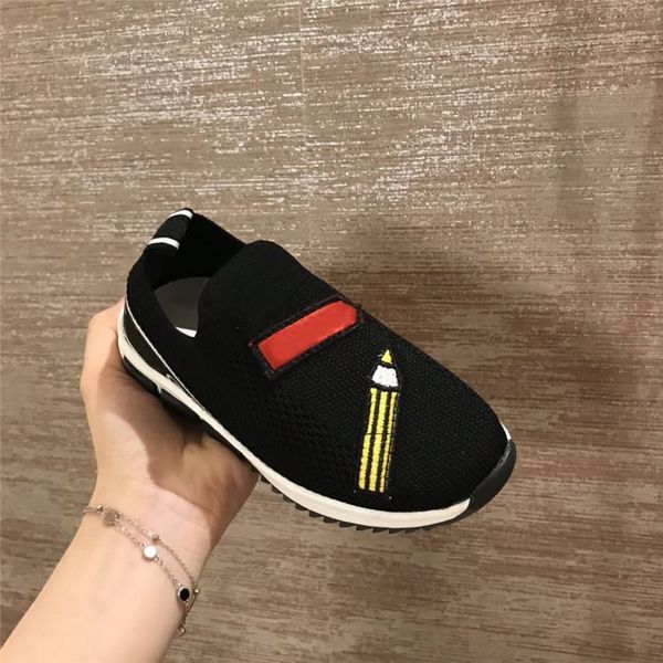 

a1 2020 letters low casual trainer children boy girl kids skate sneaker fashion sport shoes size 26-35 quality, Black;red