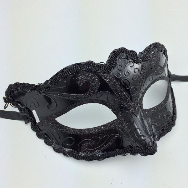 

party masks 1pcs men ladies masquerade ball mask venetian eye black carnival fancy dress costume decor1