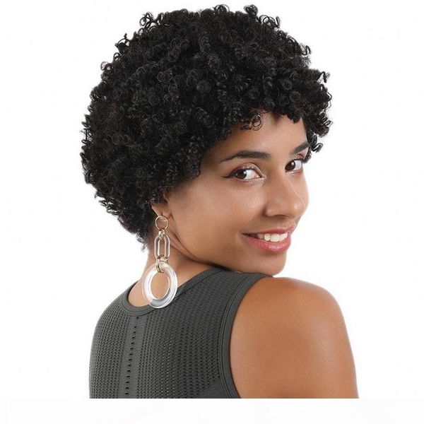 

indian remy hair wigs 13x4 lace front human hair wigs kinky curly wigs natural black hair wig, Black;brown