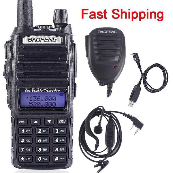 

walkie talkie baofeng uv-82 dual-band 136-174/400-520 mhz fm ham two way radio vhf uhf , hunting transceiver, uv82 5w 8w1