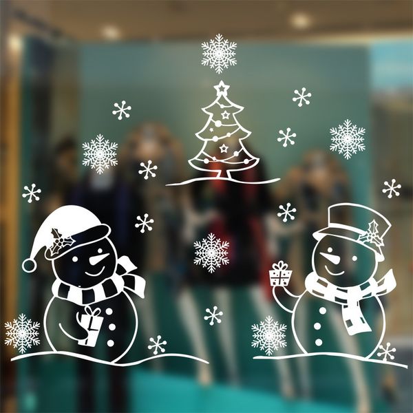

home holiday party static sticker christmas 2020 new year wallpaper glass decoration window stickers