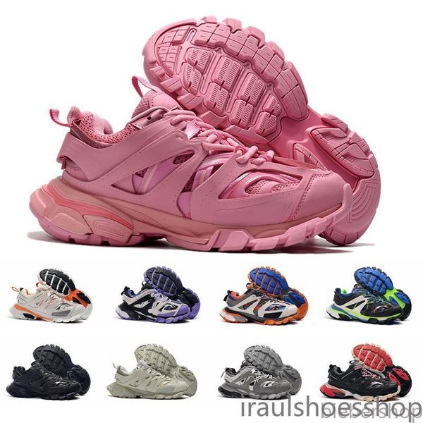

new pink color release 3.0 tess s paris triple s sneakers clear sole casual shoes for women mens trainers tripler 36-45 ir, Black