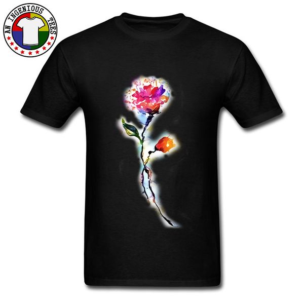 

watercolor flower art red rose natural fabric round neck tees birthday nice sport hooded sweatshirt hoodie men t shirt