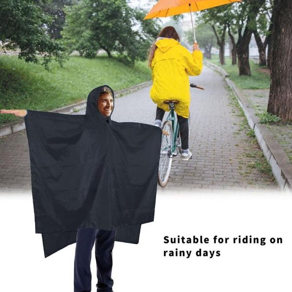 

outdoor jackets&hoodies multifunctional rainproof poncho three-in-one waterproof hiking travel cycling camping portable backpack raincoat, Blue;black