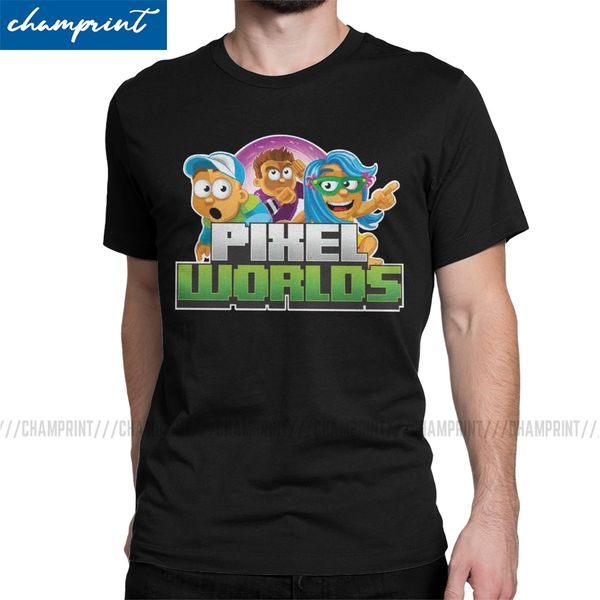 

pixel worlds logo with characters men's humorous terraria game tees short sleeve birthday gift hooded sweatshirt hoodie men t shirt
