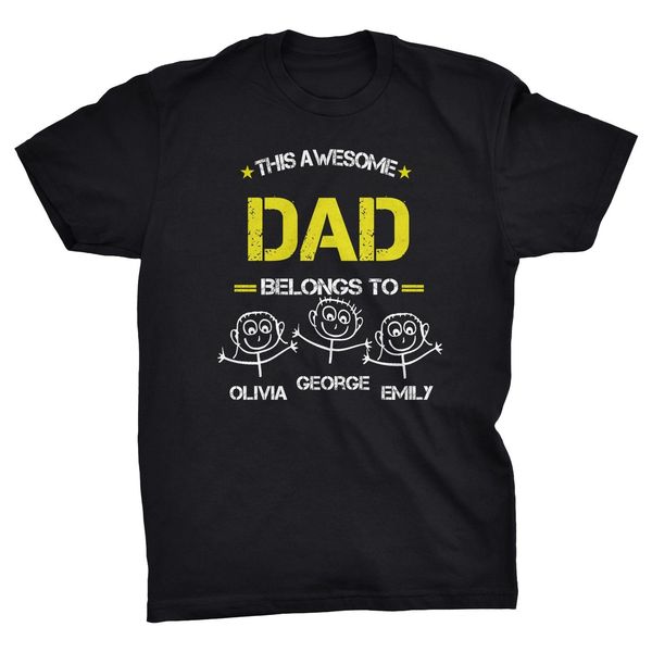 

this awesome dad belongs to personalised fathers day cute up to cool casual pride men new fashion sport hooded sweatshirt hoodie t shirt