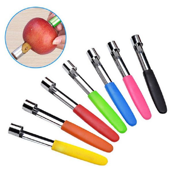 Spedizione DHL Apple Corer Acciaio inossidabile Pera Frutta Verdura Nucleo Seme Remover Cutter Gadget da cucina Strumenti