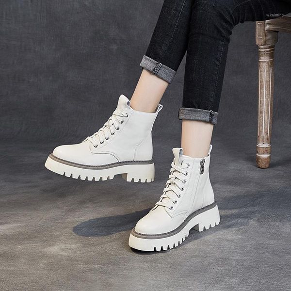 

boots women leather low heels shoes autumn black casual ankle for handmade genuine riding1
