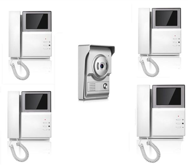 

4.3 inch ir night vision 1v4 two way intercom video door phone xsl-43e156-l