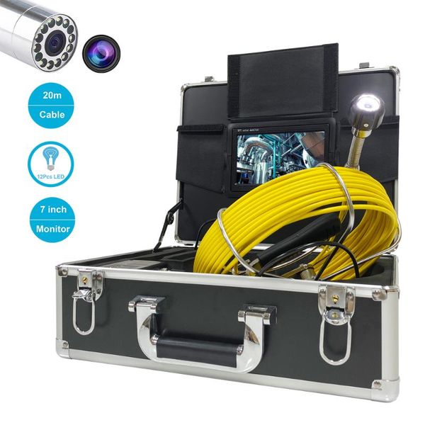 

7inches pipe inspection video camera 23mm drain sewer pipeline industrial endoscope system with 20m cable