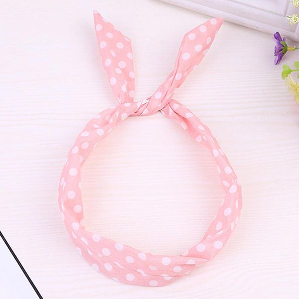 

1pc fashion cute bow rabbit bunny ear headbands for girls 2020 pink sweet polka dot wire elastic hair bands hair ribbon q bbyfhp