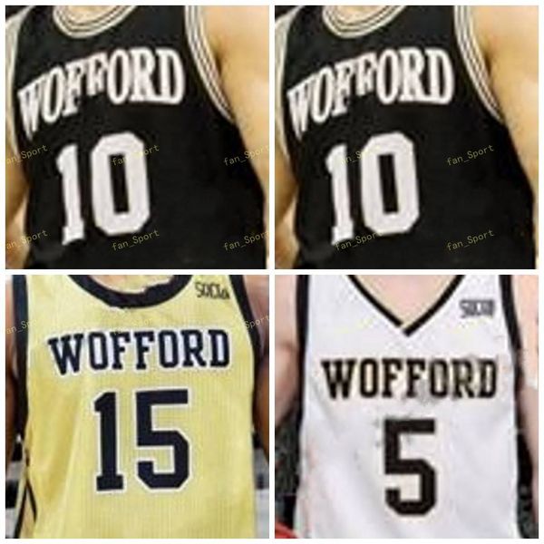 

wofford terriers college basketball jersey 1 chevez goodwin 2 michael manning jr 3 fletcher magee 4 isaiah bigelow women custom stitched, Black