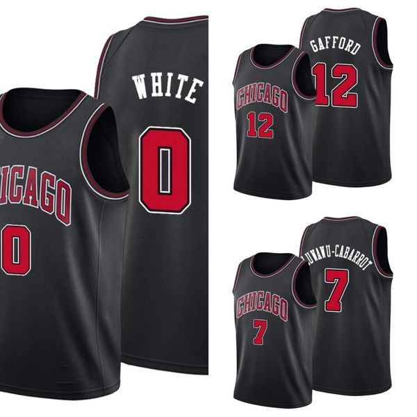 

чикаго быки мужчины coby белый daniel gafford тимот лууоу-cabarrot джерси, Black