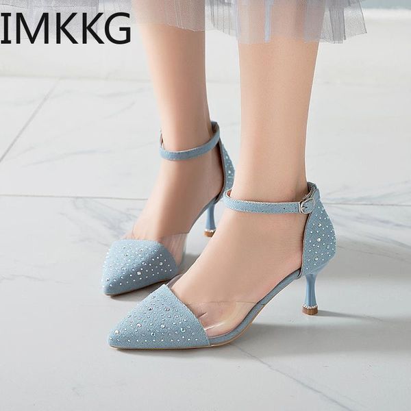 

women high heels pointed toe pumps new style ladies crystal party dress shoes for office lady y10149, Black