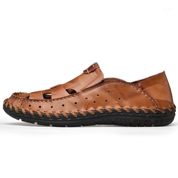 

men outdoor erkek fashion sandalsslippers for sandles mens sandalle romanas hombre 2020 work uomo roman man verano sandalias de1, Black