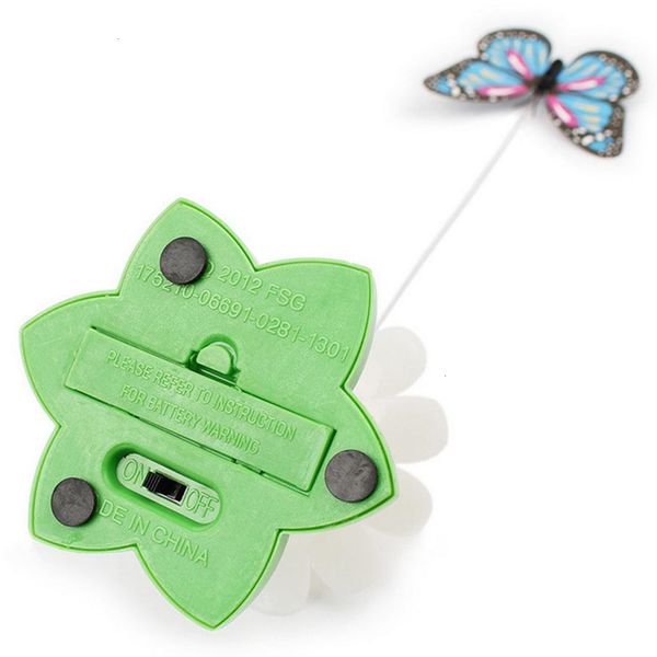 

pet electric rotating toys plaything cat dog butterfly kitten play seat scratch teaser steel wire pet cat toy h bbyoyu bdesports