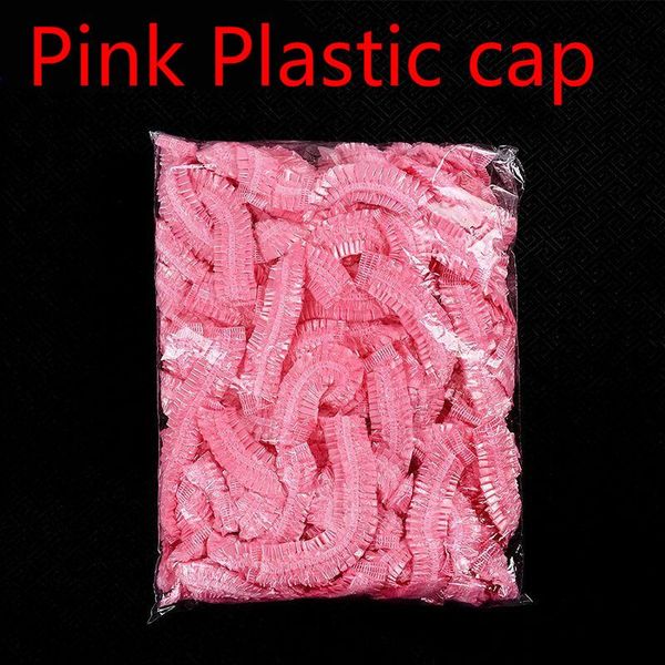 

100 pcs disposable plastic shower cap hat women men waterproof transparent hair spa salon l elastic bathroom products h jllrfp