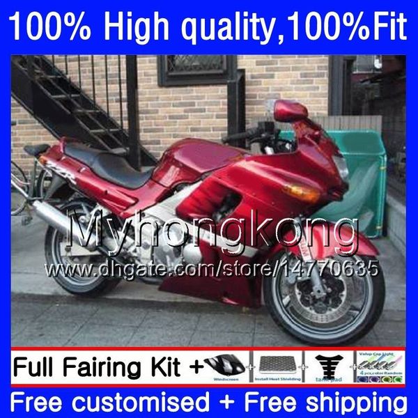 Injecção de fábrica vermelho OEM Para KAWASAKI ZZR 400 600 ZZR400 93 94 95 96 97 98 99 54HM.95 ZZR400 ZZR600 00 01 02 03 04 05 06 07 carenagem Kit