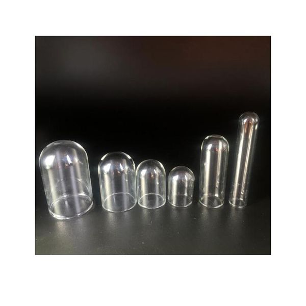 

50pieces hollow cylinder glass tube locket pendant glass bottle vial cover dome pendant handmade jewelry findings differ bbyign, Black