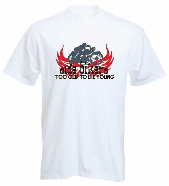 

sport 2019 summer mens brand tee cotton clothes t-shirt old bikers to old to die young motor cycle biker rbikers retro look t shirt