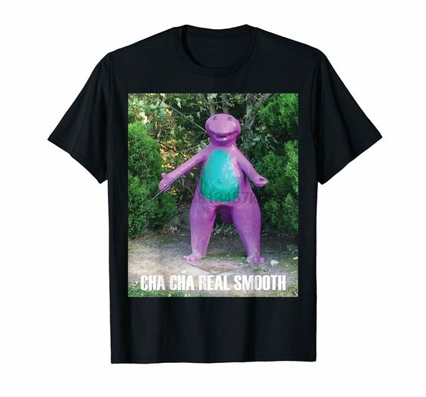 

barney статуя cha cha real гладкая динозавр смешные meme черная футболка s-6xl подростковый pop top tee shirt спорта толстовка с капюшоном т