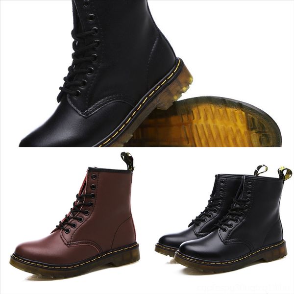 

qnbg4 boots women genuine womanboot female for winter boots shoes spring casual couple leather genuine leather botas mujer shoes ankle, Black