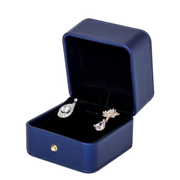 

jewelry pouches, bags 2021 pu leather flat necklace pendant ring long chain box for organizers 5 series to choose, Pink;blue