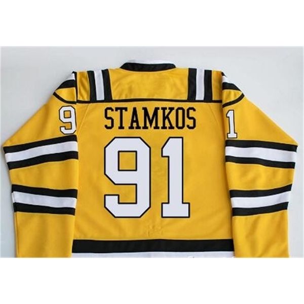 

real 421 real full embroidery customize ohl sarnia sting 91 steven stamkos nikita korostelev jersey or custom any name or number jersey, Black
