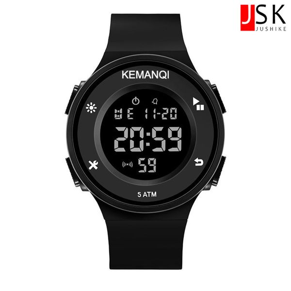 

boys waterproof smart watch sports junior high school round luminous rubber girlsjk