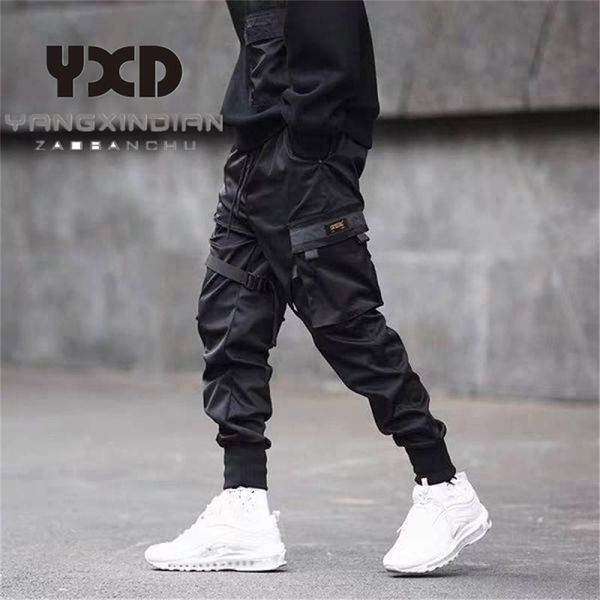 Pantaloni cargo da uomo stile punk Pantaloni casual streetwear Harem Pantaloni trendy Hip Hop Mens Jogger Pantaloni maschili giovani alla moda 3XL Taglia 201114