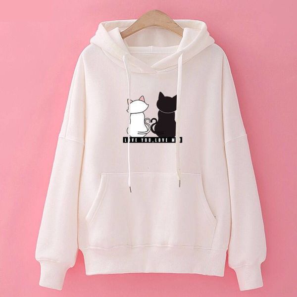 

a8h6n hooded opcoatsweater women's new fall of korean lazy 2020 loose style version and women's versatile fashion student plush, Black