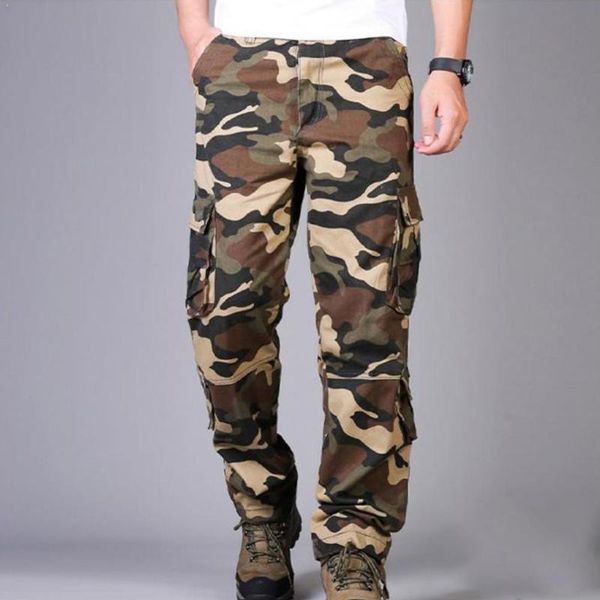 

men's pants mens army tactical special forces trousers camouflage pant uniform wear bottoms training work soldier combat s6w2, Black