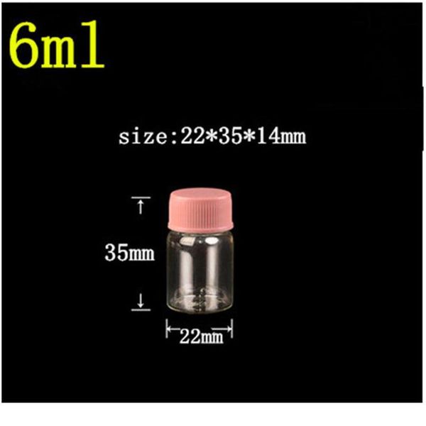 

22*35*14mm 6ml glass jars with plastic cap transparent empty glass bottles jars containers 100pcs/lot 22*35* jllzci