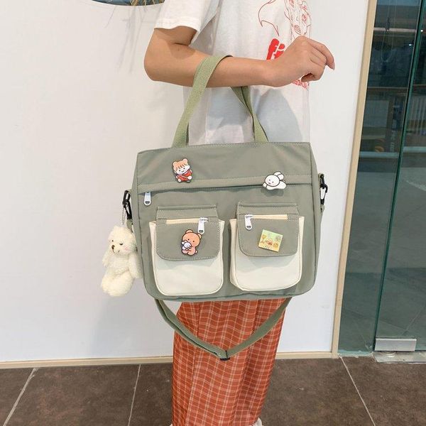 

cute women's messenger bag large-capacity shoulder bag ins female college student diagonal shoulder with doll pendant