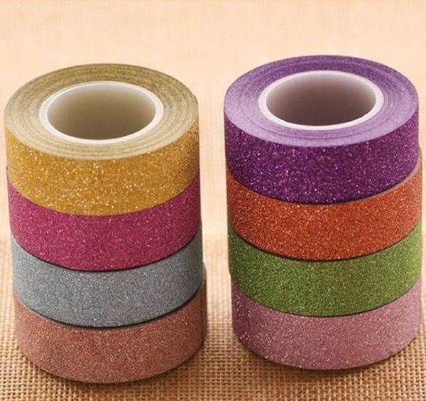 

new arrival adhesive silver golden glitter washi tape scrapbooking christmas party kawaii cute decorative paper craf bbypyw yh_pack