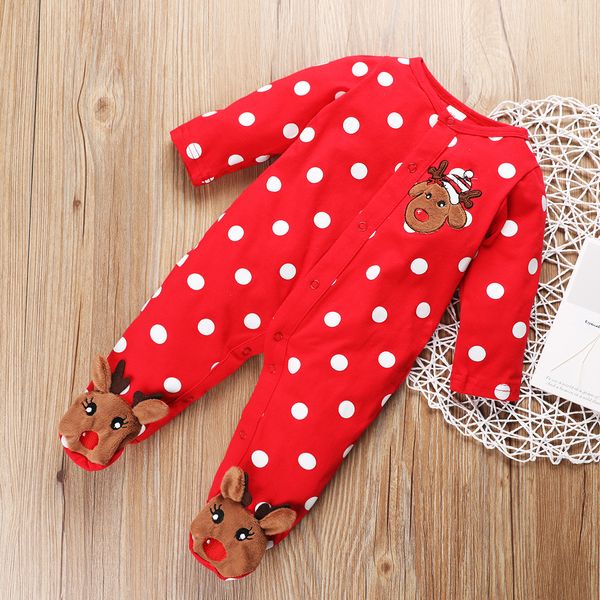 

0-18m my first christmas baby boy girl rompers newborn infant baby cartoon red jumpsuit playsuit xmas baby costumes, Blue