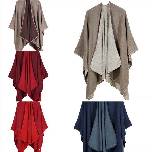 

dqil muffler shl style imitation cashmere scarf for women's untra long wrap cape thickened shawl neck cachecol wrap cashmere, Black