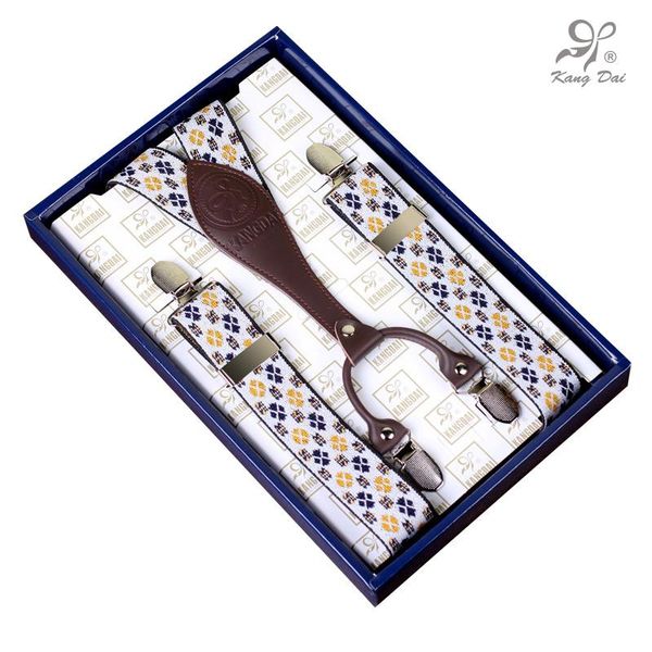 

2020kangdai adjustable suspenders galluses with y back and strong-clips casual formal bretelles for male and female,suspenders a-1, Black;white