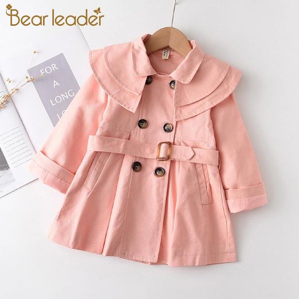 

bear leader toddler girls fashion trench new autumn long sleeve casual coats 2-6 years children outerwear with sashes costume, Blue;gray