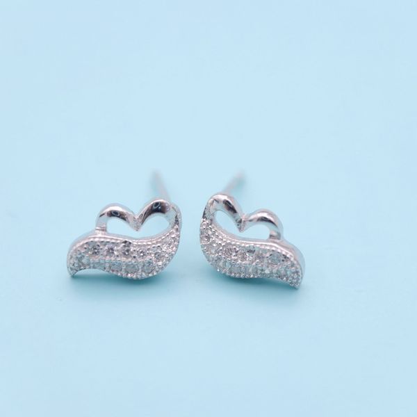 

hengsheng s925 silver cross-border one product dropshipping love romantic fox tail simple zircon stud earrings for women, Golden