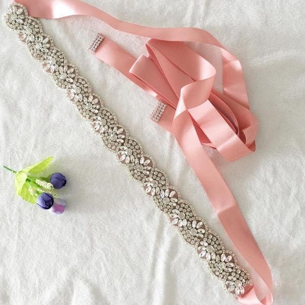 

jlzxsy beautiful crystal wedding belt shine rhinestone bridal sash wedding dress belt rhinestone decoration accessories, Black;brown
