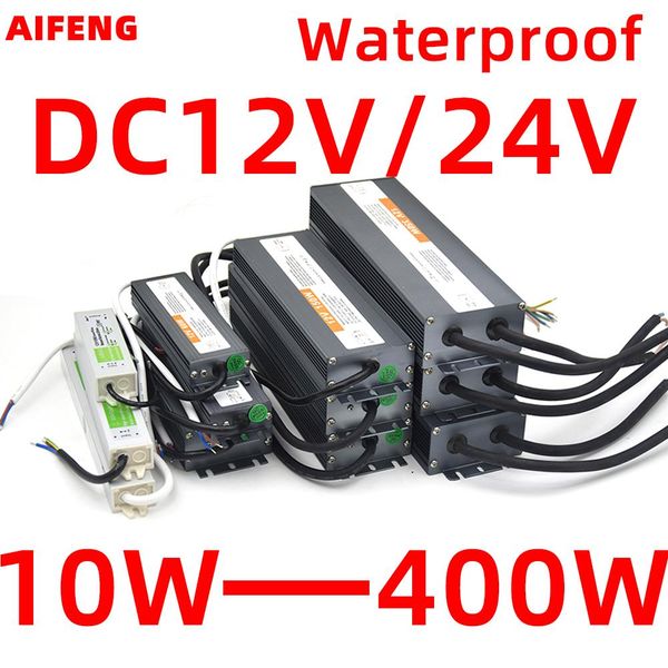 

водонепроницаемая трансформаторы ac 110v 220v для dc 12 v 24v led driver power adapter 10w 200w 400w водонепроницаемый 12v мощность кпт sqca