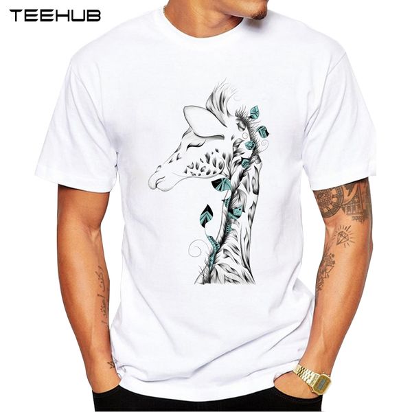 

poetic giraffe men t shirt summer short sleeve t shirt fashion intoxicated giraffe printed tee casua; sport hooded sweatshirt hoodie