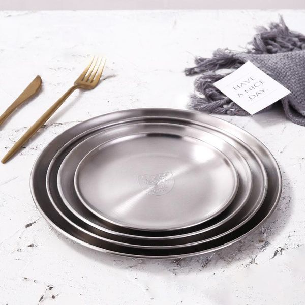 

kitchen storage & organization round metal tray silvery jewelry dessert cake display organizer fruit plate dish pography props1