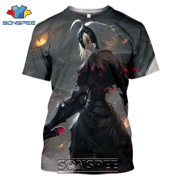 

fate series grand order anime 3d print shirts horror funny plus size men clothing